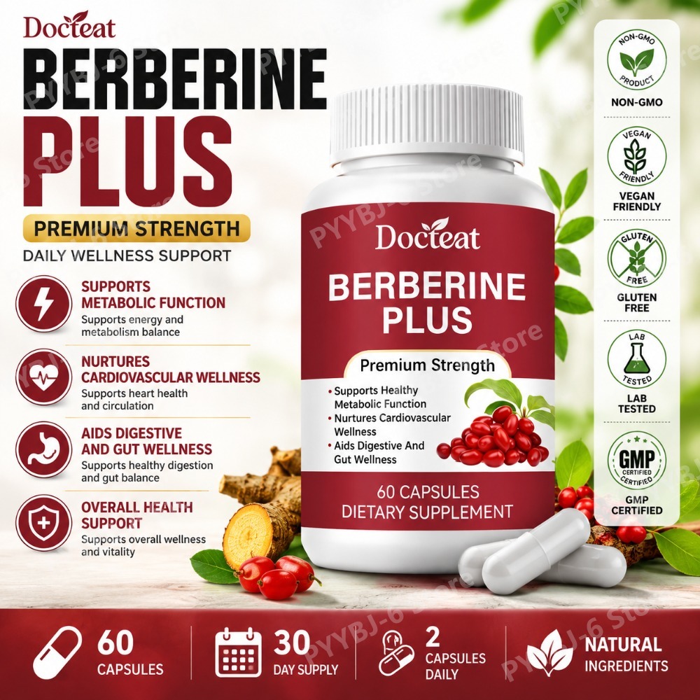 Natural Herbal Wellness - Suplemento Berberina Plus 60 Cápsulas, Extracto