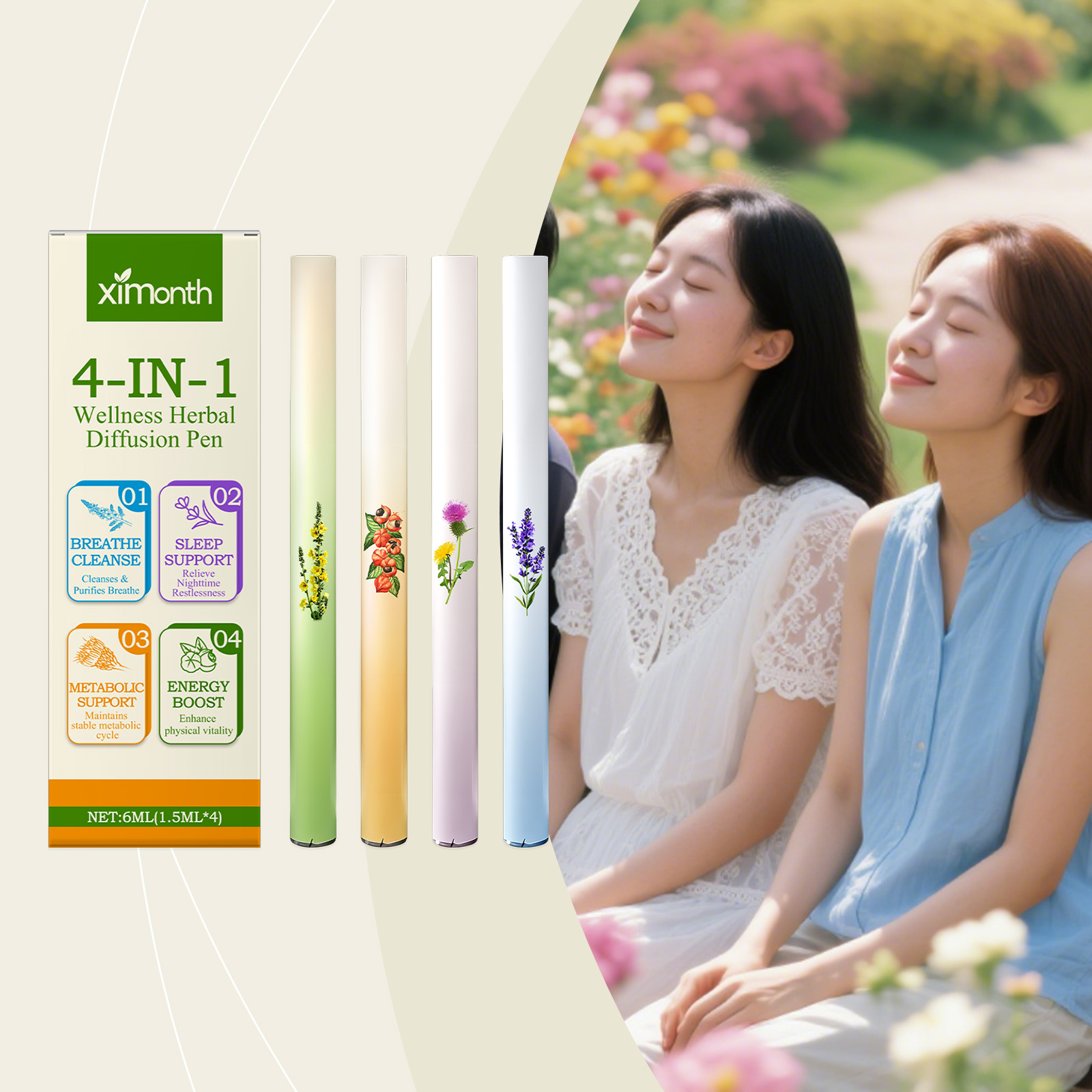 Natural Herbal Wellness - Palo combinado de energía a base