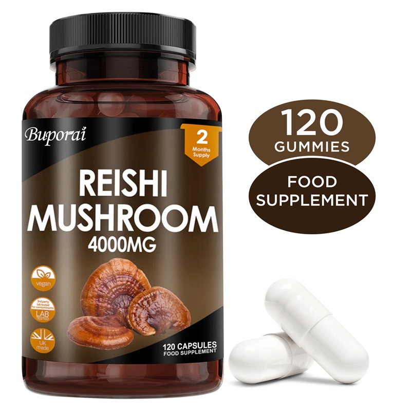 Tulsi Holy Basil - Cápsulas de hongos Reishi de 4000