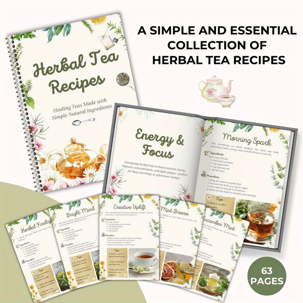 Libro de recetas de té de hier - Natural Herbal Wellness reseña y precio