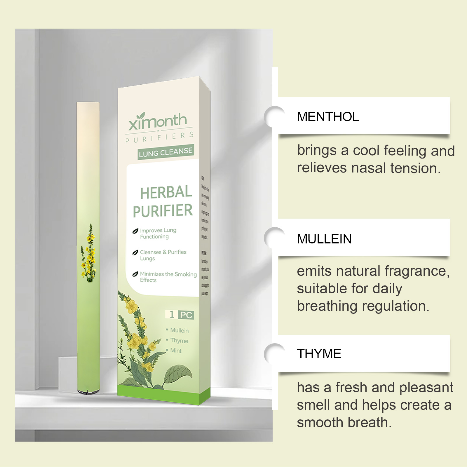 Palo de respiración a base de  - Natural Herbal Wellness reseña y precio